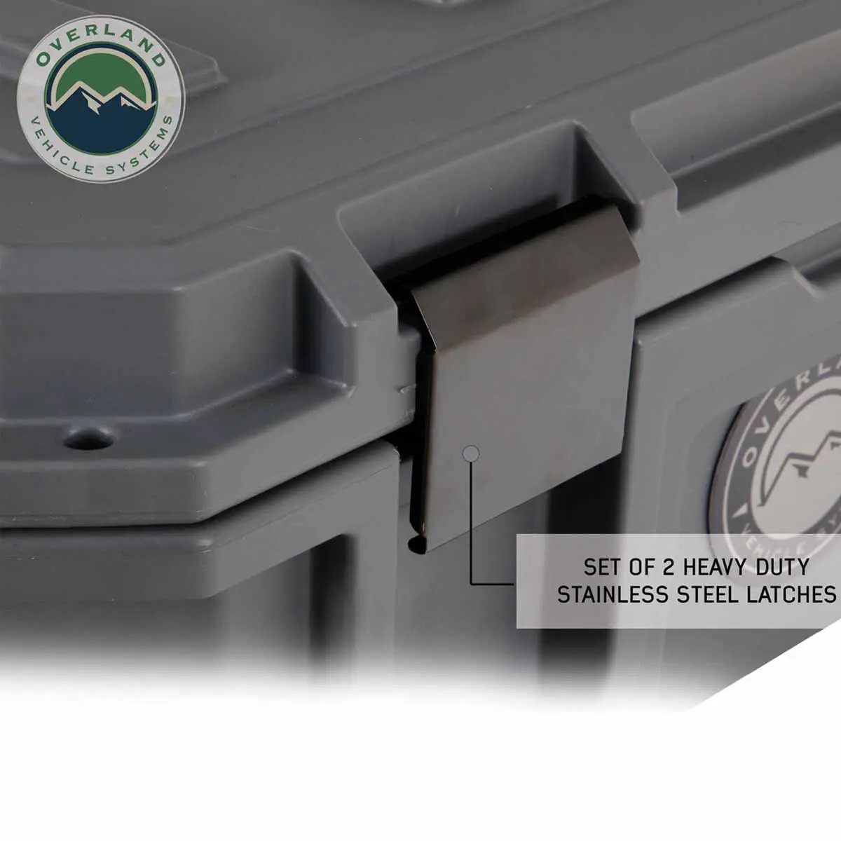 OVS D.B.S. - Dark Grey 169 QT Dry Box with Wheels, Drain, and Bottle Opener by OVS