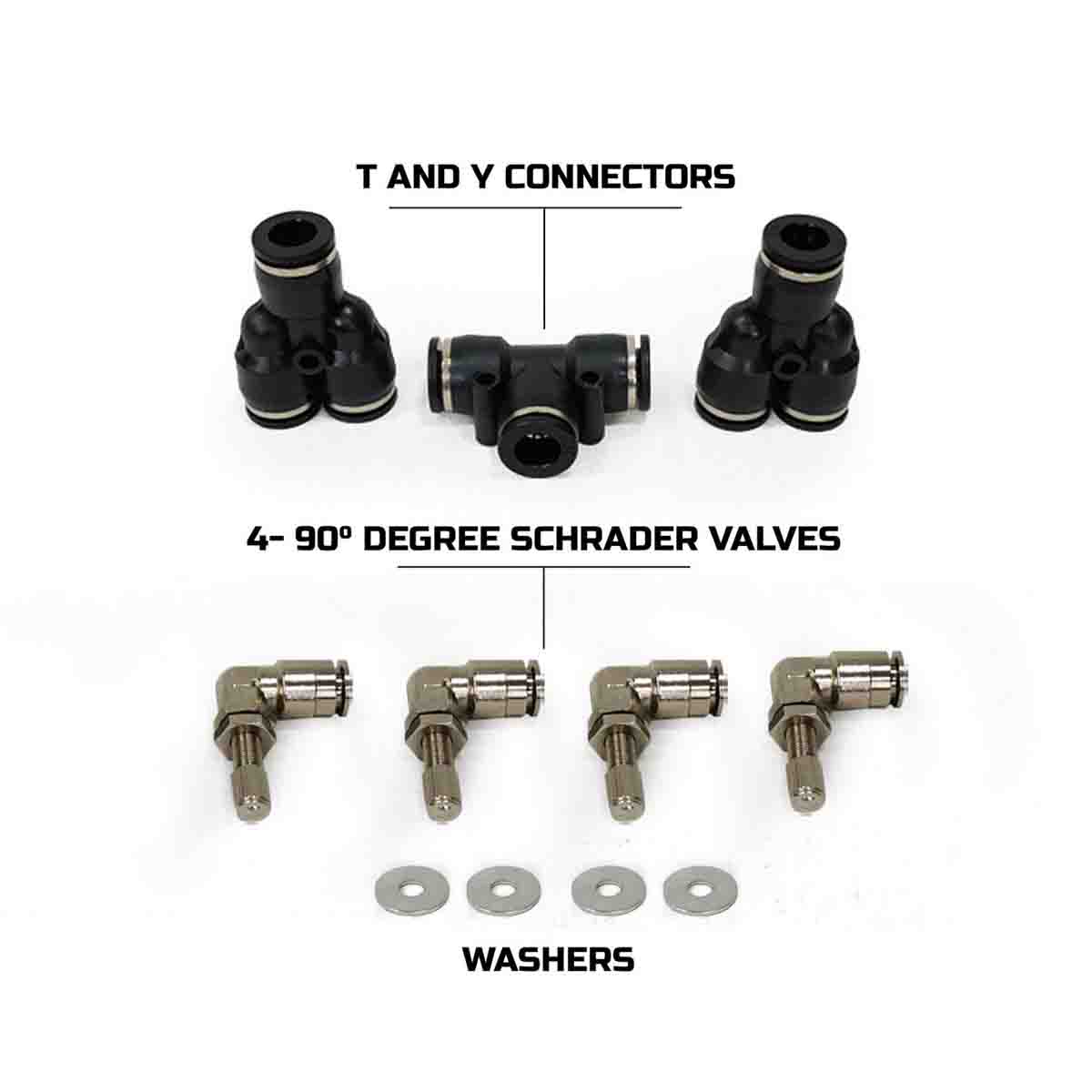 UDA 4 Tire Inflation System - Engine Mount With Box, Fittings, Hoses & Storage Bag - Black by UDA