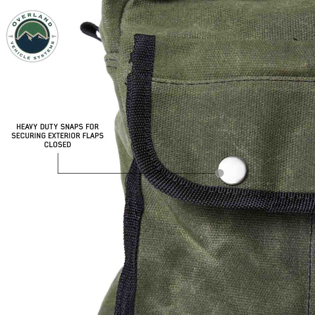 OVS Small Duffle Bag With Handle And Straps - #16 Waxed Canvas by OVS
