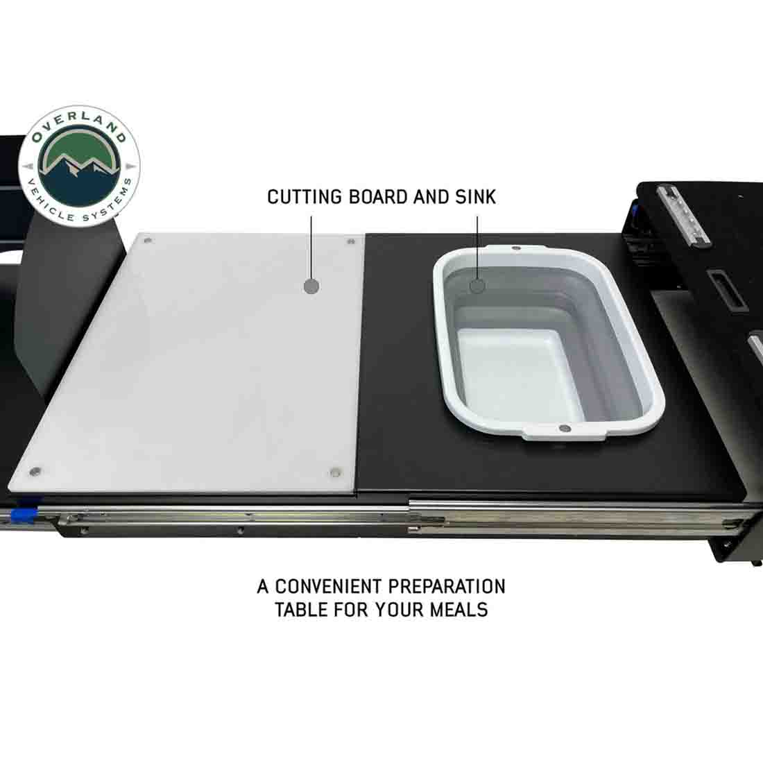 OVS Cargo Box Kitchen With Slide Out Sink, Cooking Shelve and Slide Out Work Station by OVS