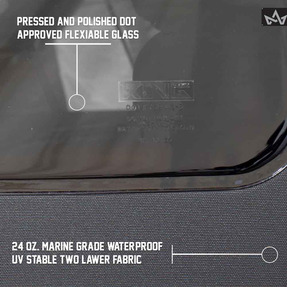 King 4WD Replacement Soft Top - Black Diamond - JK 2 Door 2007-2009 by King 4WD