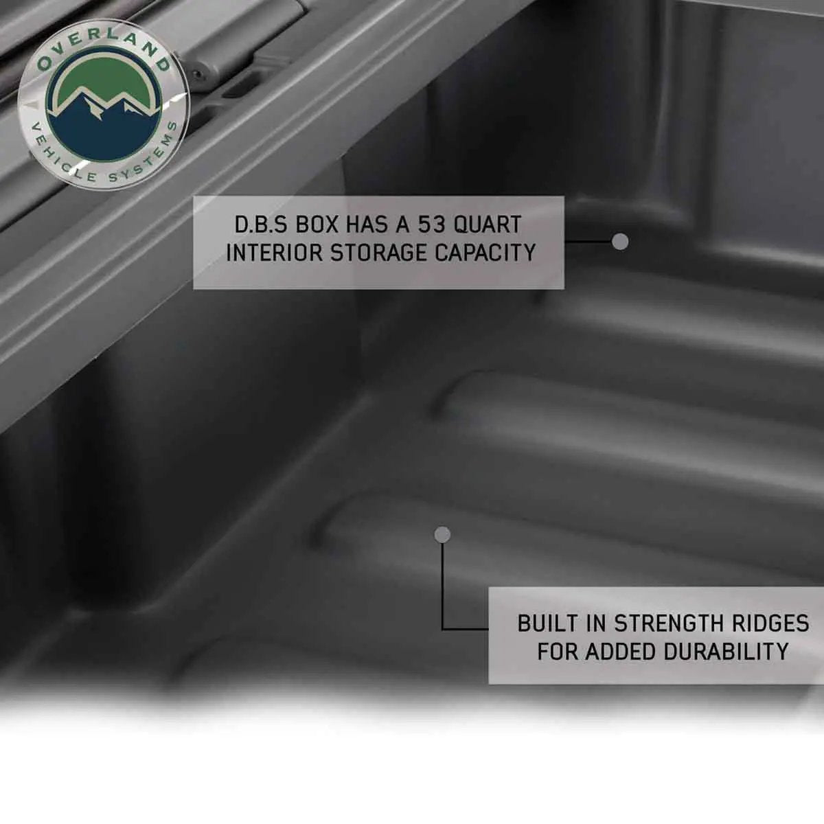 OVS D.B.S. - Dark Grey 53 QT Dry Box with Wheels, Drain, and Bottle Opener by OVS