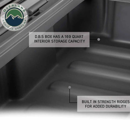 OVS D.B.S. - Dark Grey 169 QT Dry Box with Wheels, Drain, and Bottle Opener by OVS