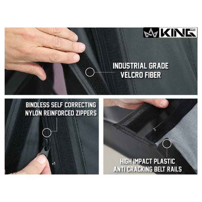 King 4WD Replacement Soft Top With Upper Doors - Black Diamond - TJ by King 4WD