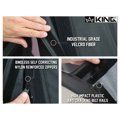 King 4WD Replacement Soft Top Without Upper Doors - Black Diamond - TJ by King 4WD