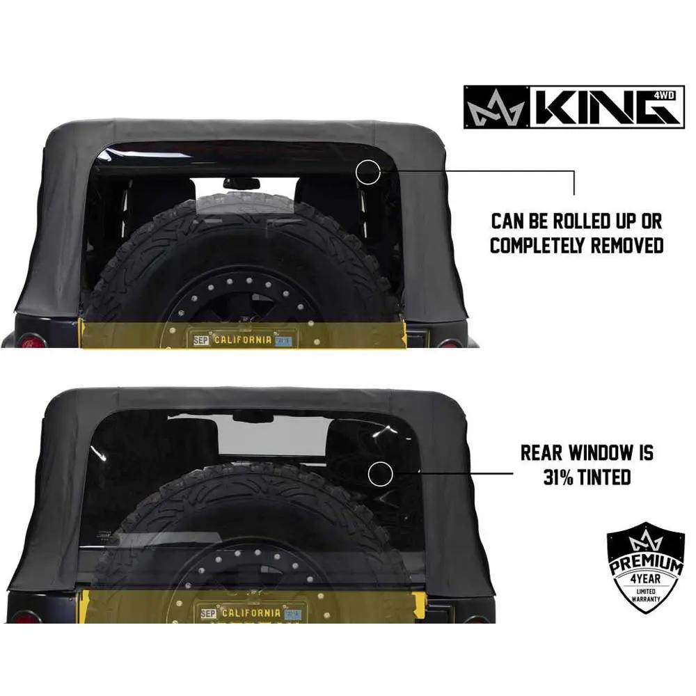 King 4WD Replacement Soft Top - Black Diamond - JK 4 Door by King 4WD