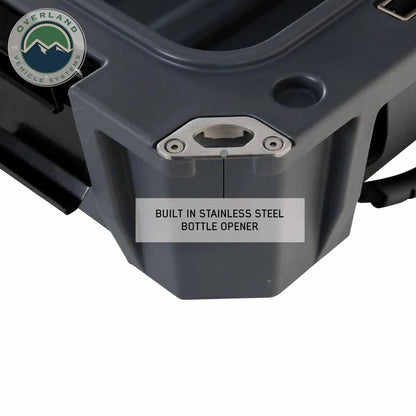 OVS D.B.S. - Dark Grey 95 QT Dry Box with Wheels, Drain, and Bottle Opener by OVS