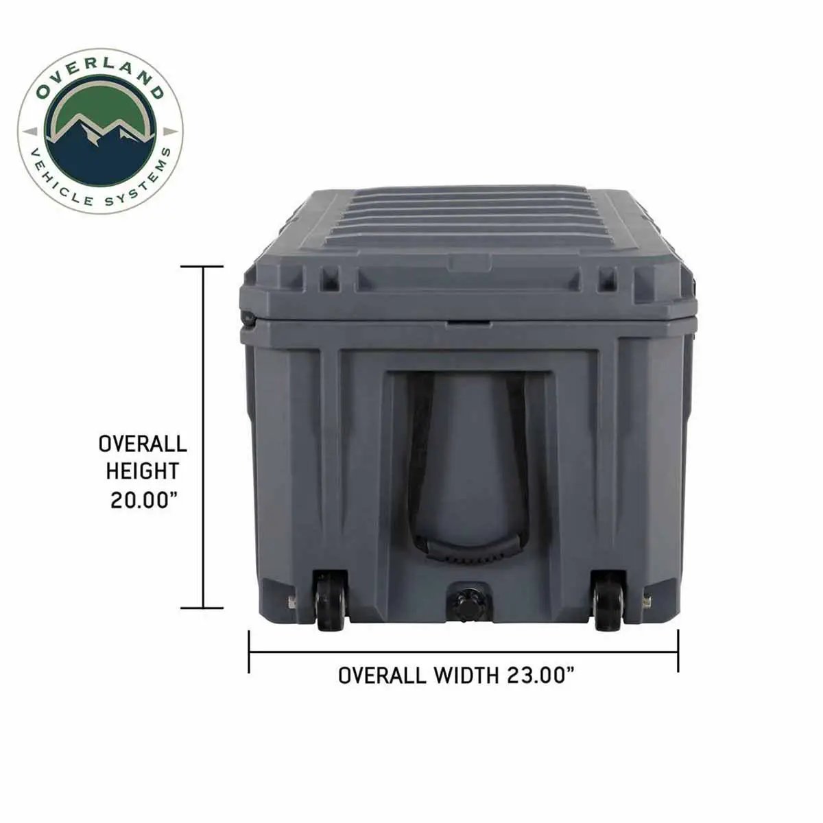 OVS D.B.S. - Dark Grey 169 QT Dry Box with Wheels, Drain, and Bottle Opener by OVS