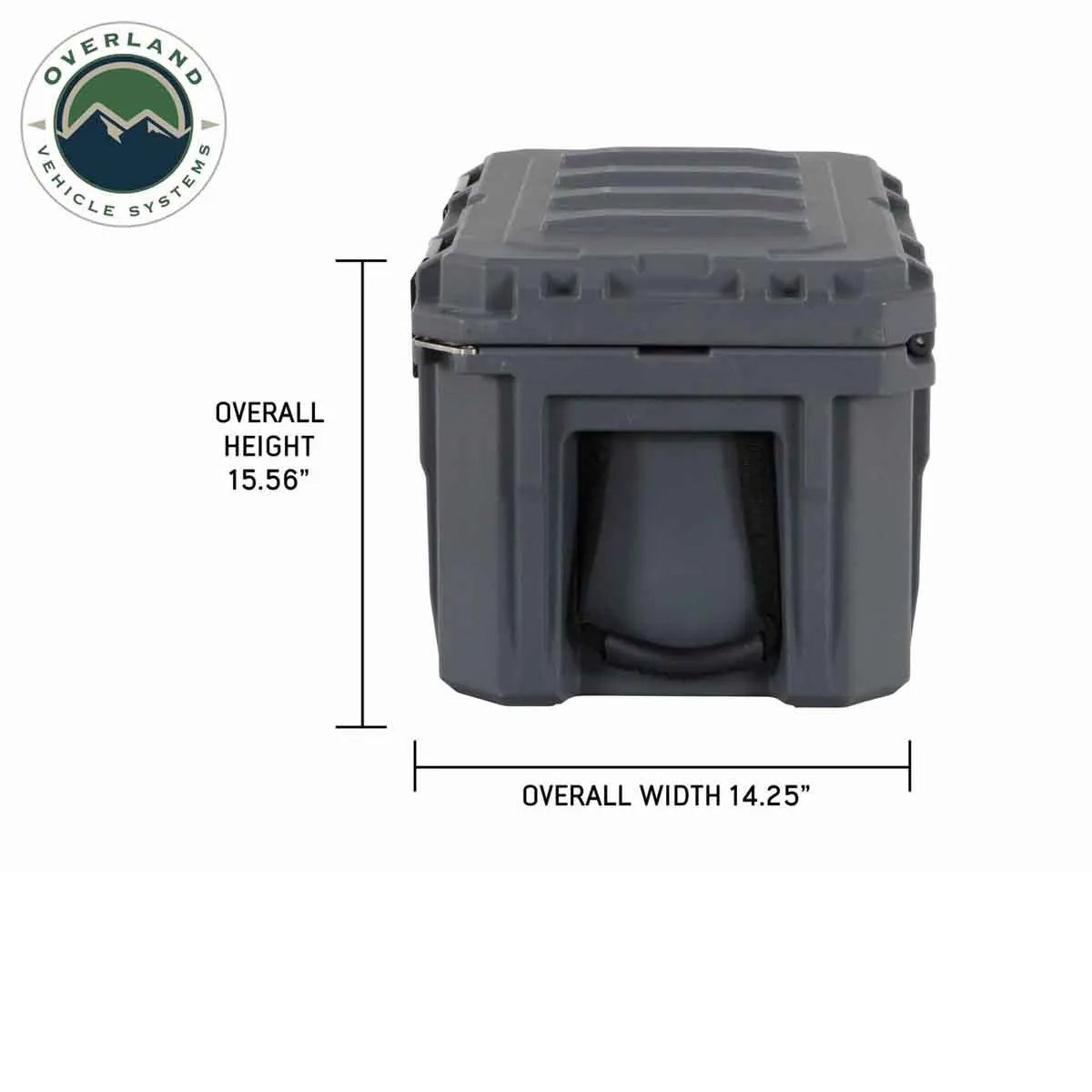 OVS D.B.S. - Dark Grey 53 QT Dry Box with Wheels, Drain, and Bottle Opener by OVS