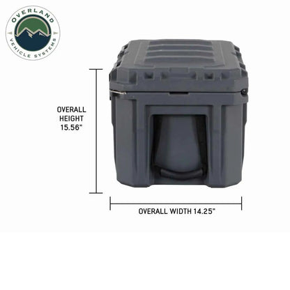 OVS D.B.S. - Dark Grey 53 QT Dry Box with Wheels, Drain, and Bottle Opener by OVS