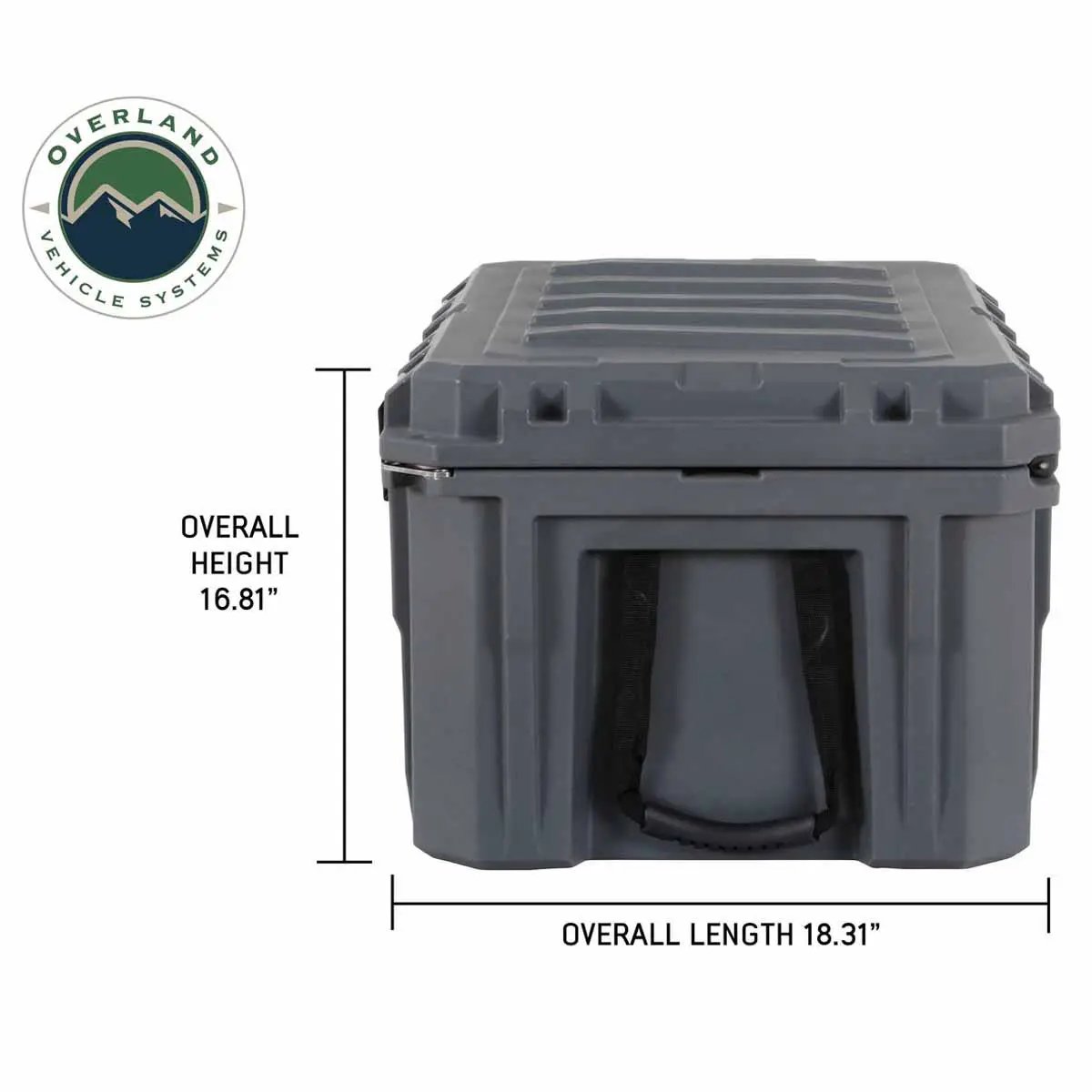 OVS D.B.S. - Dark Grey 95 QT Dry Box with Wheels, Drain, and Bottle Opener by OVS