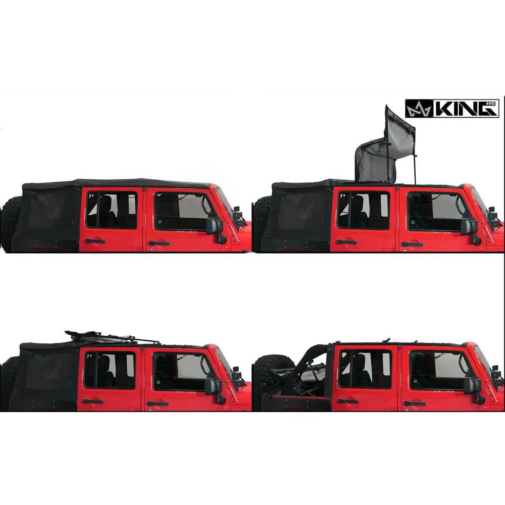 King 4WD Replacement Soft Top - Black Diamond - JK 4 Door 2007-2009 by King 4WD