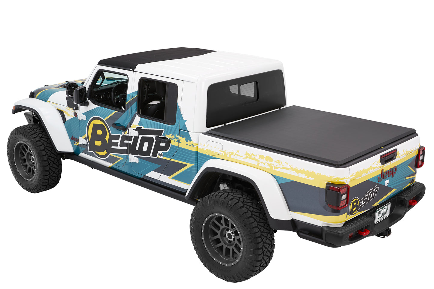 Bestop EZ-Roll Soft Tonneau - '20-26 Gladiator; For 5 ft. bed (Premium Black Twill)