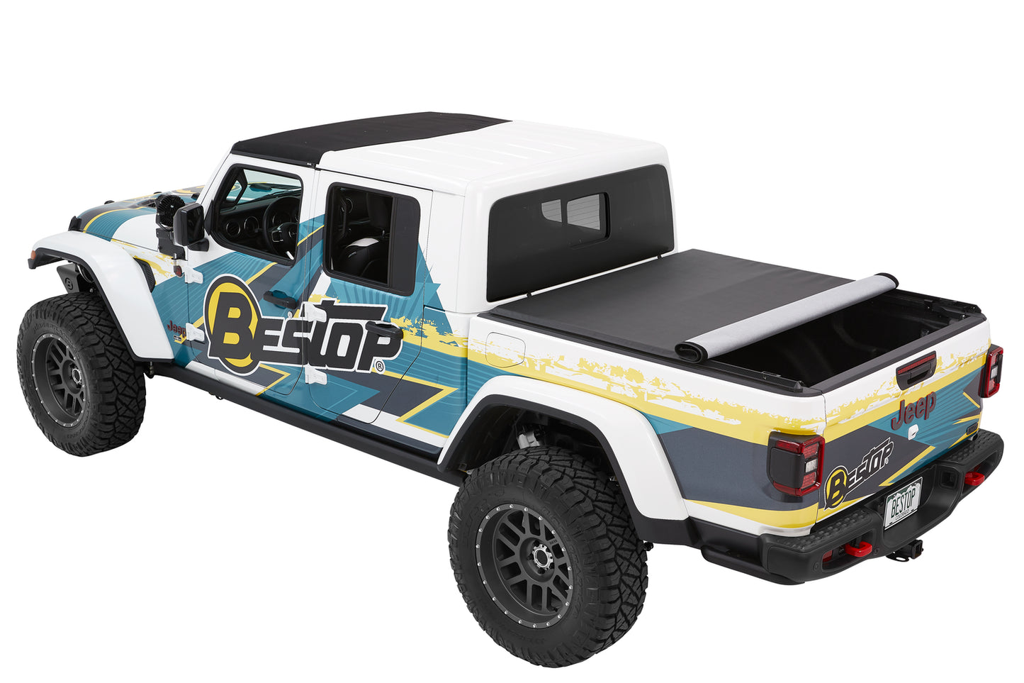 Bestop EZ-Roll Soft Tonneau - '20-26 Gladiator; For 5 ft. bed (Premium Black Twill)