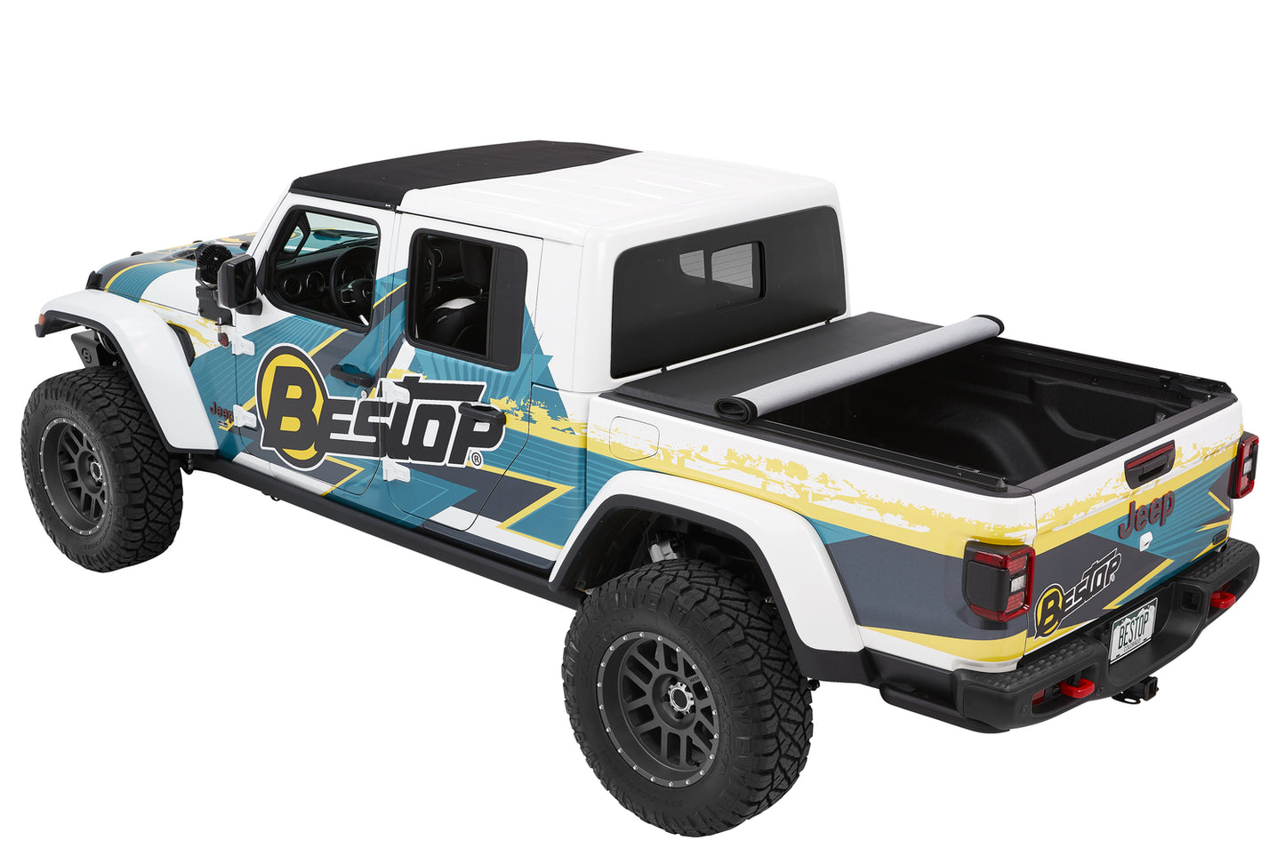 Bestop EZ-Roll Soft Tonneau - '20-26 Gladiator; For 5 ft. bed (Premium Black Twill)