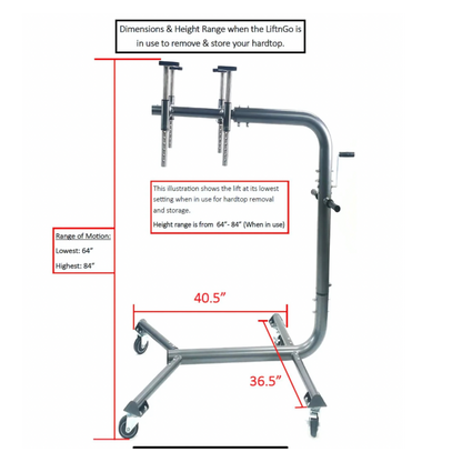 Bestop LIFTnGO(TM) - Hardtop Removal Tool and Storage Device for Jeep Wrangler & Ford(R) Bronco 4-Door