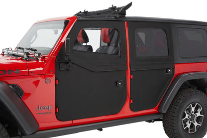 Bestop Full Fabric Doors - Jeep '20-26 Gladiator / '18-26 Wrangler JL (Rear; Black Diamond)