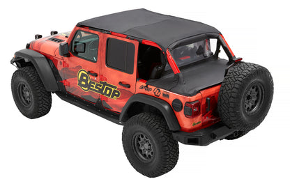 Bestop Header Safari Bikini - Jeep '18-2023 Wrangler JL 4-Door (Black Diamond)