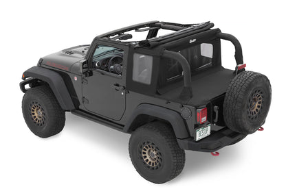 Bestop Halftop Soft Top - Jeep '07-18 Wrangler JK 2-Door (Premium Black Twill)