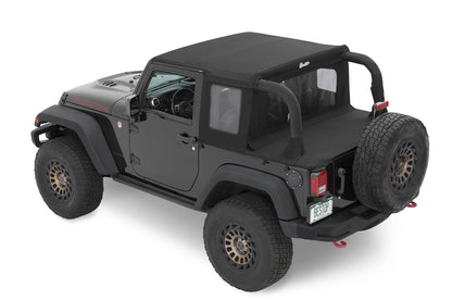 Bestop Halftop Soft Top - Jeep '07-18 Wrangler JK 2-Door (Premium Black Twill)