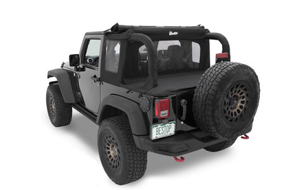 Bestop Halftop Soft Top - Jeep '07-18 Wrangler JK 2-Door (Black Diamond)
