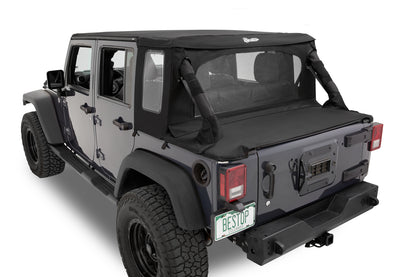 Bestop Halftop Soft Top - Jeep '07-18 Wrangler JK 4-Door (Premium Black Twill)