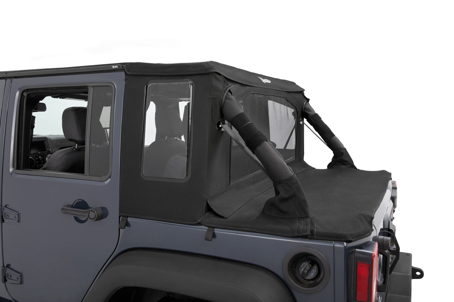 Bestop Halftop Soft Top - Jeep '07-18 Wrangler JK 4-Door (Premium Black Twill)
