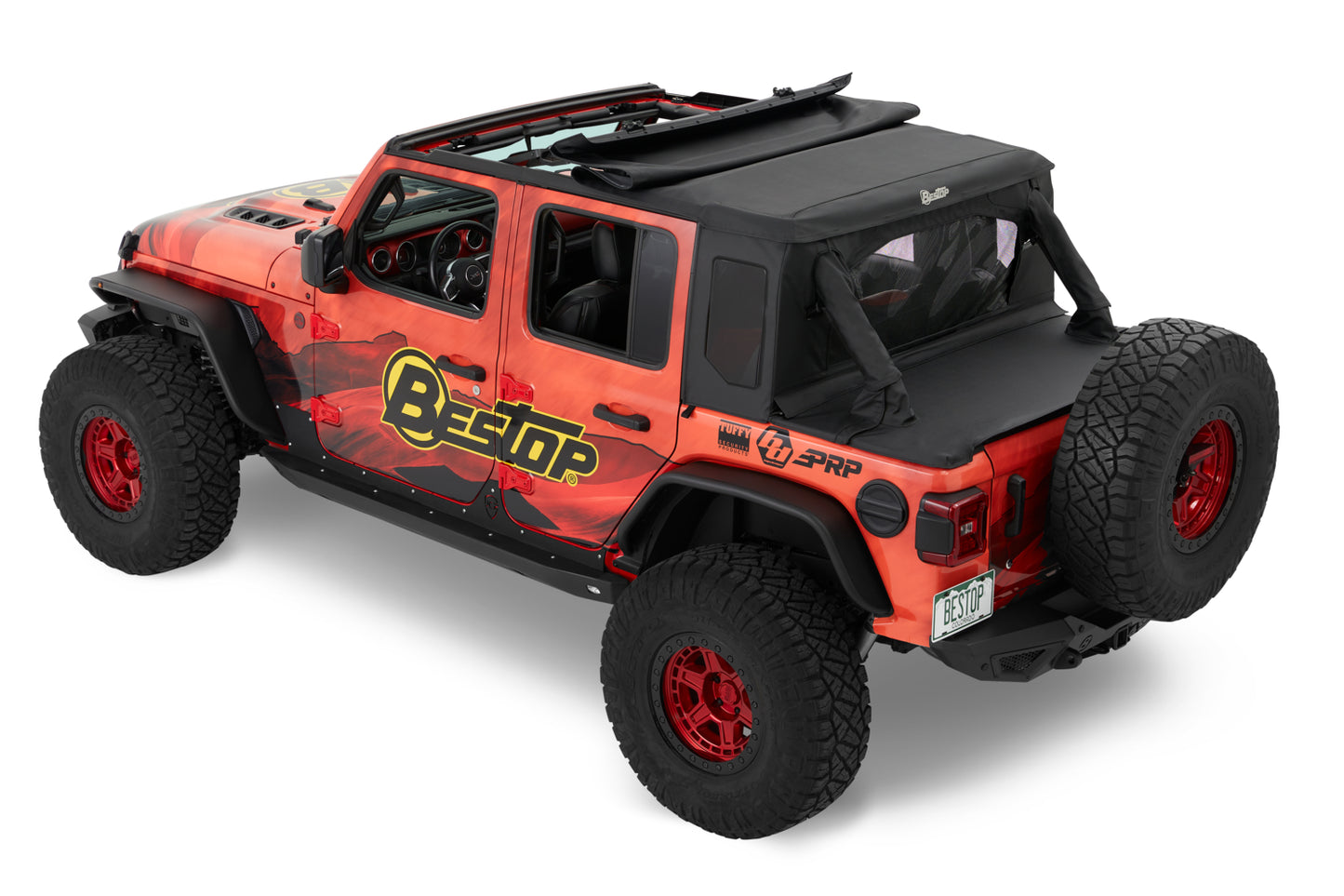 Bestop Halftop Soft Top - Jeep '18-2023 Wrangler JL 4-Door (Premium Black Twill)