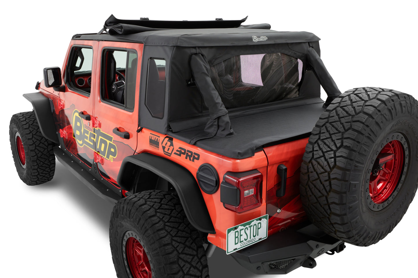Bestop Halftop Soft Top - Jeep '18-2023 Wrangler JL 4-Door (Black Diamond)