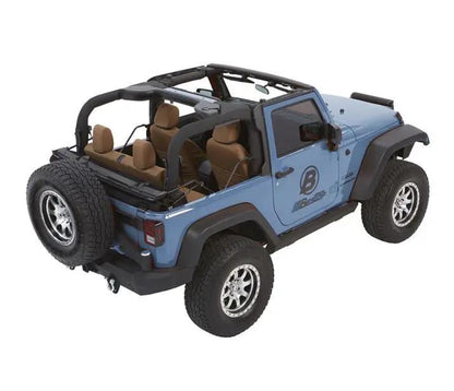 Bestop JEEP(R) Trektop Glide - Jeep '07-18 Wrangler JK 2-Door (Black Diamond) by Bestop
