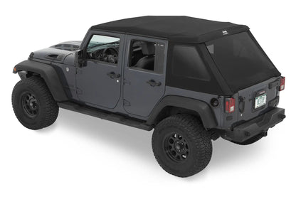 Bestop JEEP(R) Trektop Glide - Jeep '07-18 Wrangler JK 4-Door (Premium Black Twill) by Bestop