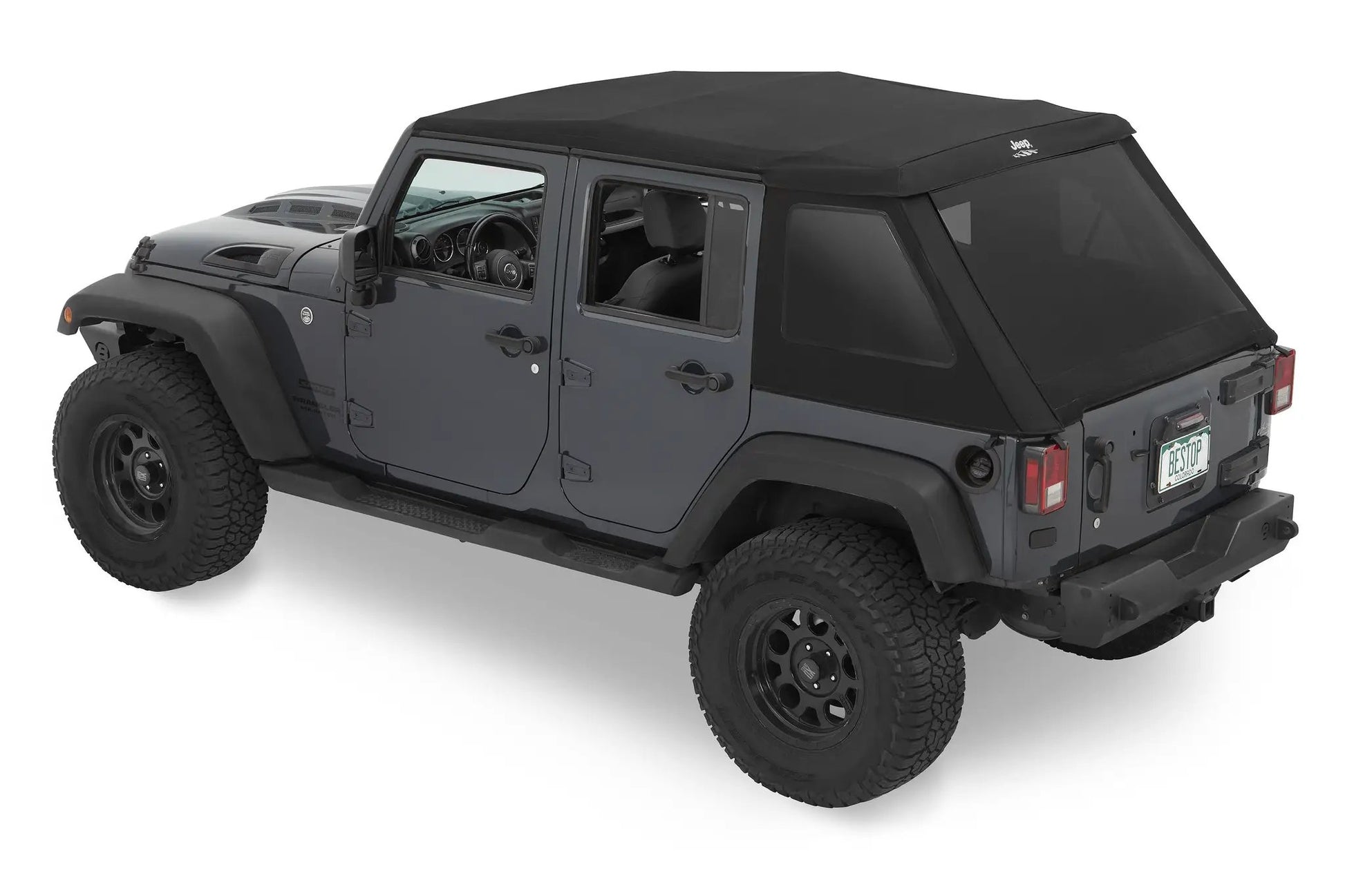 Bestop JEEP(R) Trektop Glide - Jeep '07-18 Wrangler JK 4-Door (Black Diamond) by Bestop