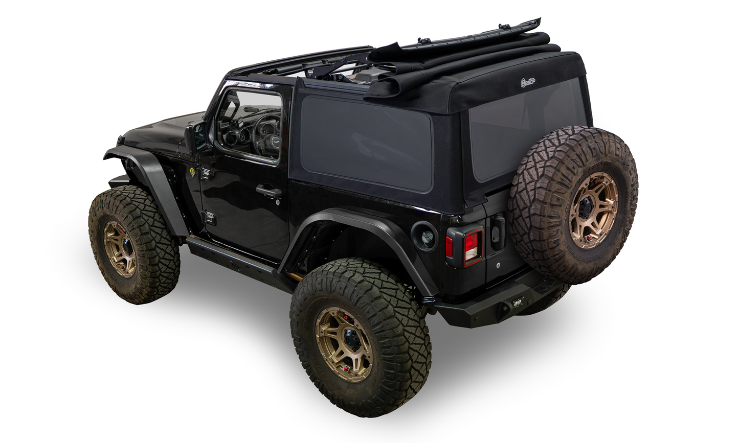 Bestop Supertop(R) Glide - Jeep 2018-26 Wrangler JL; 2-Door (Squareback, Premium Black Twill)