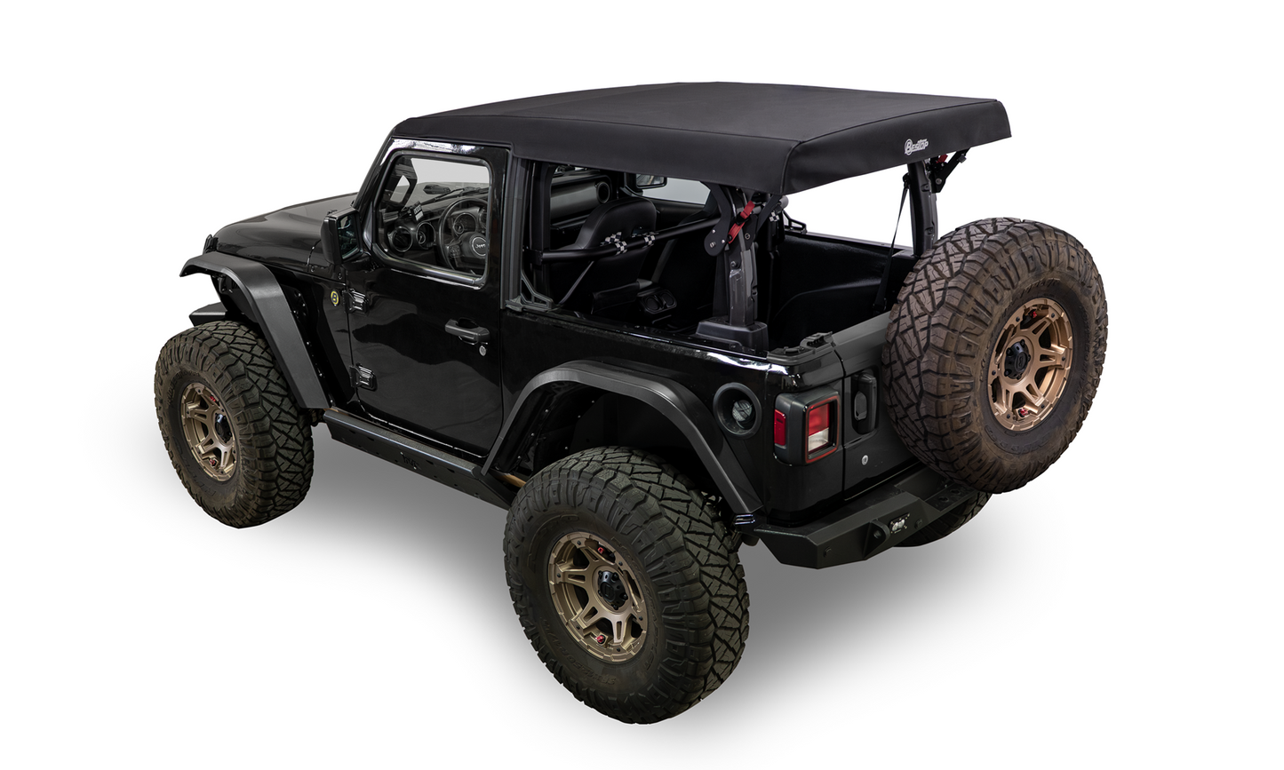 Bestop Supertop(R) Glide - Jeep 2018-26 Wrangler JL; 2-Door (Squareback, Black Diamond)