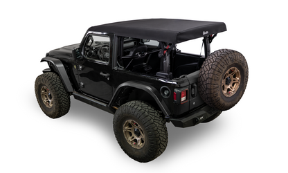 Bestop Supertop(R) Glide - Jeep 2018-26 Wrangler JL; 2-Door (Squareback, Black Diamond)