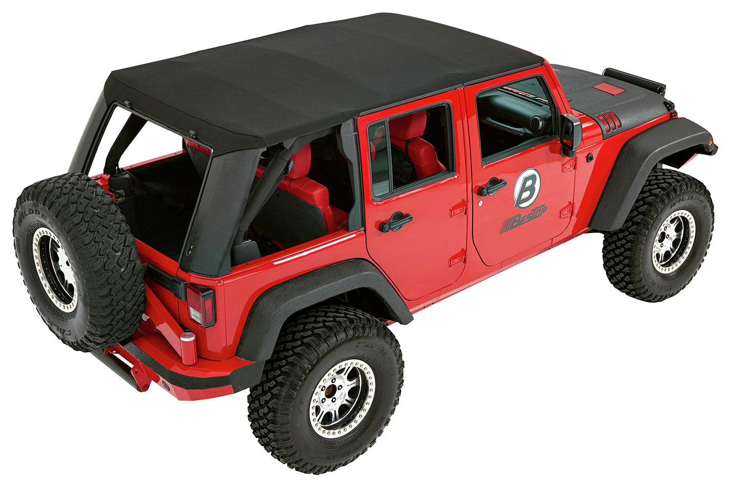 Bestop Trektop Pro - Jeep '07-18 Wrangler JK 4-Door (Premium Black Twill)