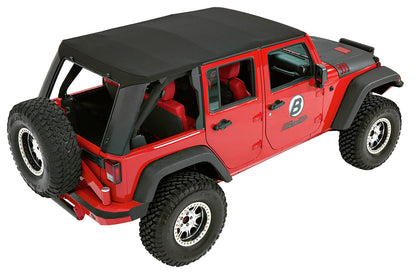 Bestop Trektop Pro - Jeep '07-18 Wrangler JK 4-Door (Premium Black Twill)