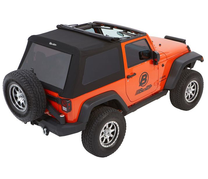 Bestop Trektop Glide - Jeep '07-18 Wrangler JK 2-Door (Black Diamond)