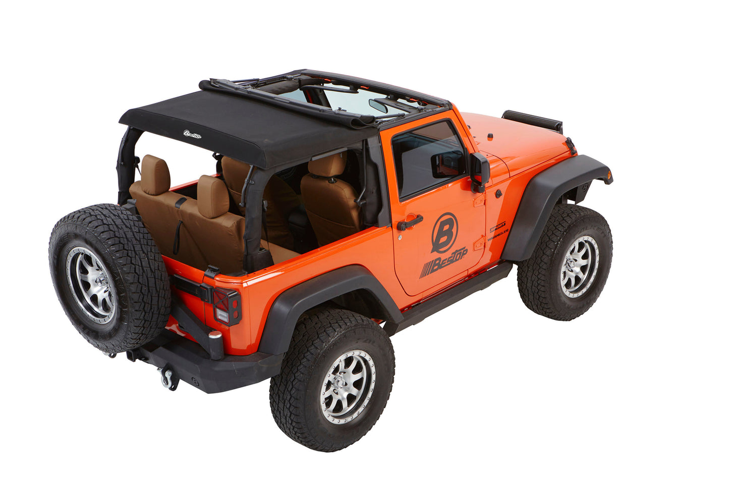 Bestop Trektop Glide - Jeep '07-18 Wrangler JK 2-Door (Black Diamond)