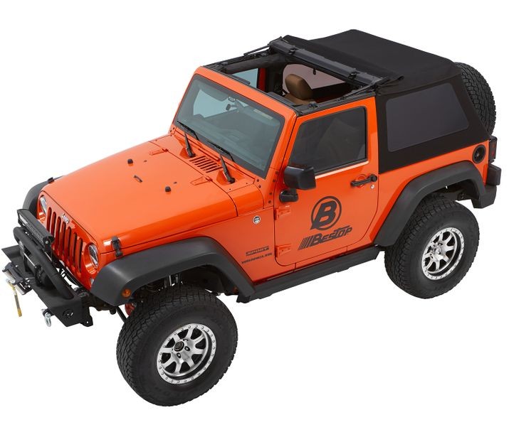Bestop Trektop Glide - Jeep '07-18 Wrangler JK 2-Door (Black Diamond)