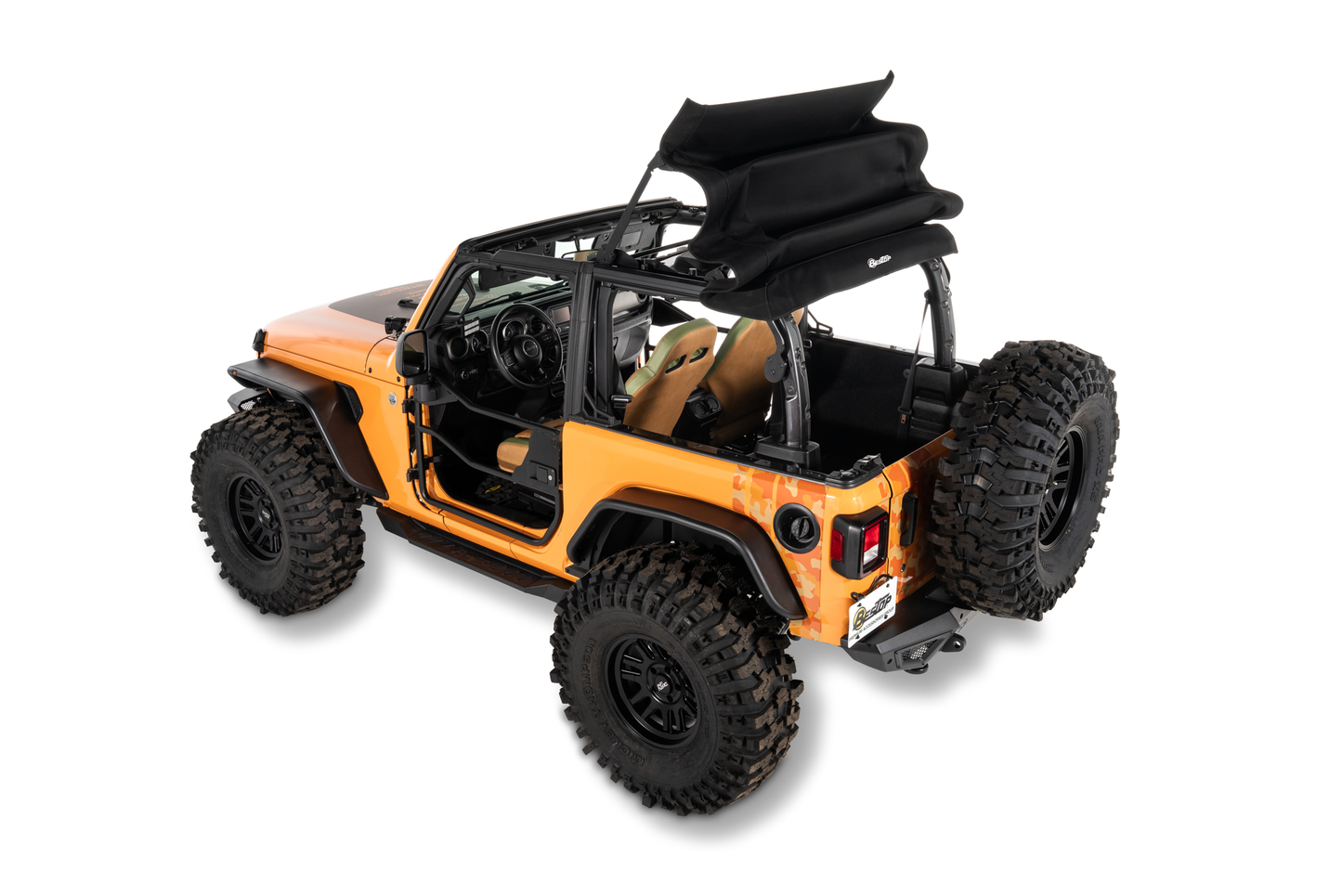 Bestop Trektop Glide 2-Door for JL - Jeep 2018-26 Wrangler JL (Premium Black Twill)