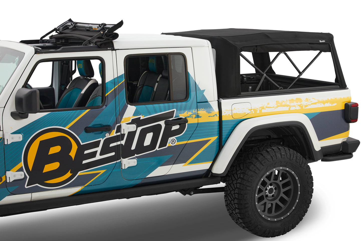 Bestop Supertop for Truck 2 - '20-26 Gladiator; For 5 ft. bed (Black Diamond)