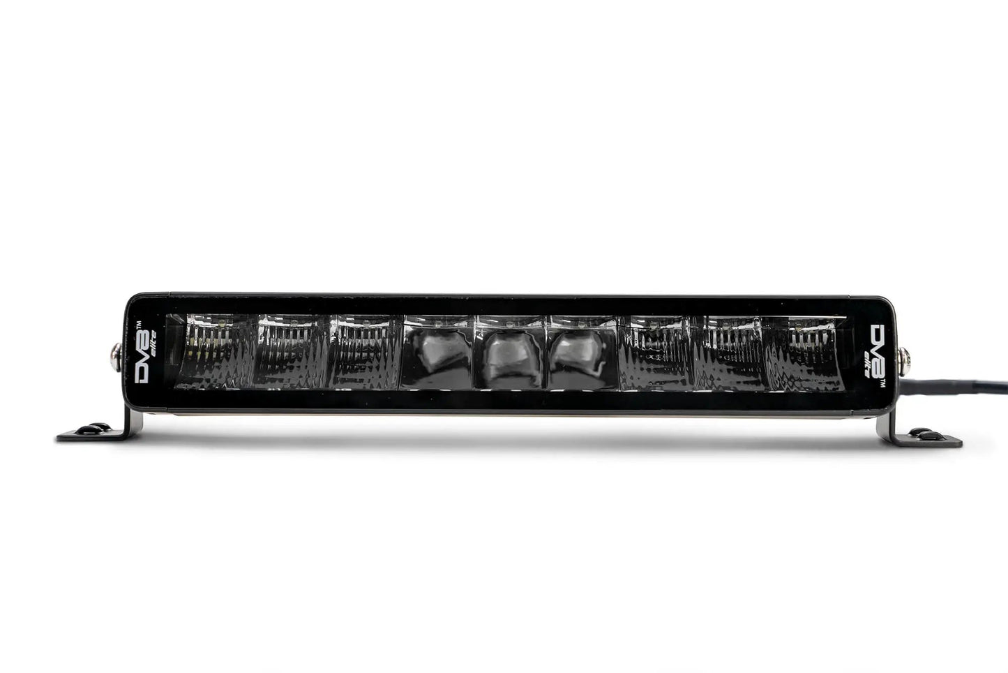 DV8 Offroad The BE13EW45W is a 13in. light bar from the Elite Series lights. Offering a combo light pattern of flood & spot, the 13in. light bar offers a 3,800 lumen output, a bezel-less IP-68 lens, indirect reflectors, small heat fins & side mounts. by DV8 Offroad