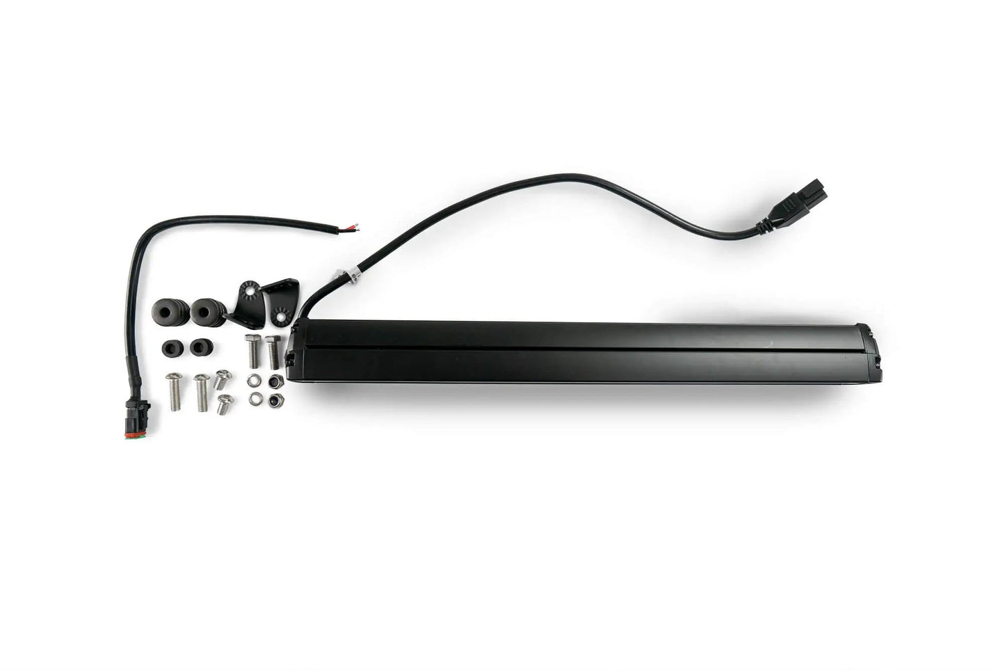 DV8 Offroad The BE20SW105W is a 20in. light bar from the Elite Series lights. Offering a combo light pattern of flood & spot, the 20in. light bar offers a 8,800 lumen output, a bezel-less IP-68 lens, indirect reflectors, small heat fins & side mounts. by DV8 Offroad