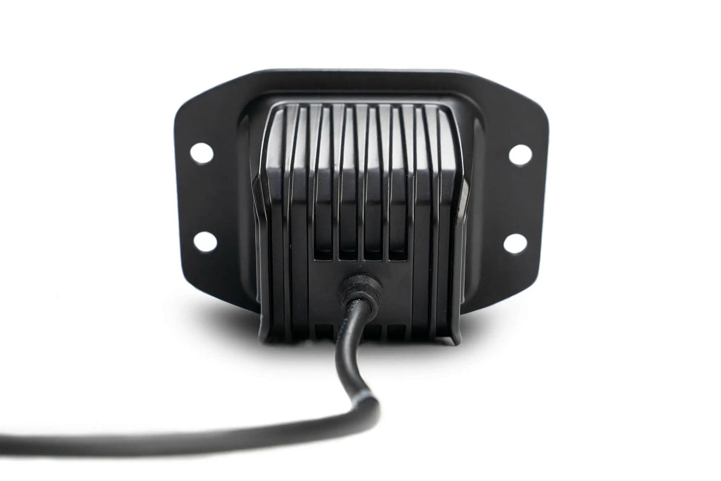 DV8 Offroad 3in. flush mount cube light from the Elite Series lights. Offering a flood beam pattern, the 3in. cube light offers a 4,800 lumen output, a bezel-less IP-68 lens, indirect reflectors, small heat fins & molded mounting plate. by DV8 Offroad
