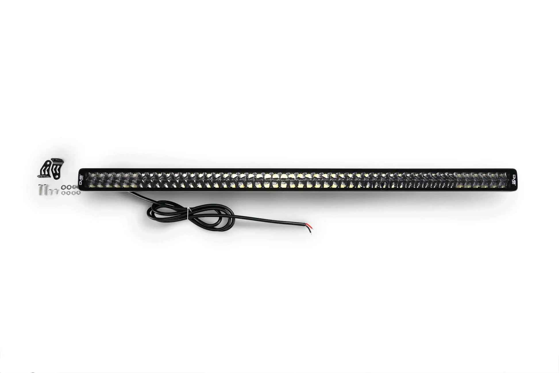 DV8 Offroad The BE52EW500W is a 52in. light bar from the Elite Series lights. Offering a combo light pattern of flood & spot, the 52in. light bar offers a 42,000 lumen output, a bezel-less IP-68 lens, indirect reflectors, small heat fins & side mounts. by DV8 Offroad