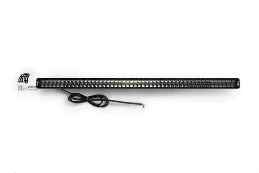 DV8 Offroad The BE52EW500W is a 52in. light bar from the Elite Series lights. Offering a combo light pattern of flood & spot, the 52in. light bar offers a 42,000 lumen output, a bezel-less IP-68 lens, indirect reflectors, small heat fins & side mounts. by DV8 Offroad