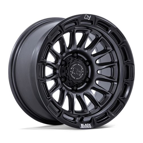 Black Rhino Hard Alloys RIVAL 20X9 5X5 71 +1 M-GNMTL M-BLK by Black Rhino Hard Alloys