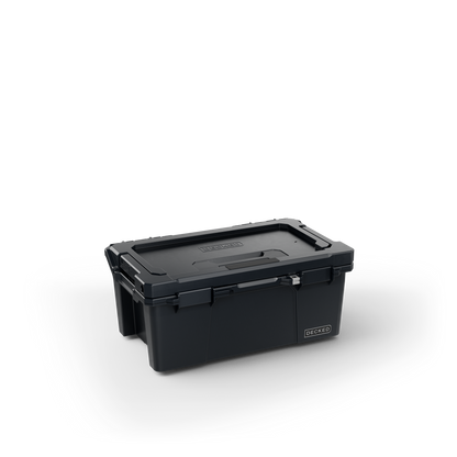 DECKED Sixer 16 Case - Includes one (1) weatherproof 16-liter latching case and one (1) Cargo Tray - In Black with black latches by DECKED