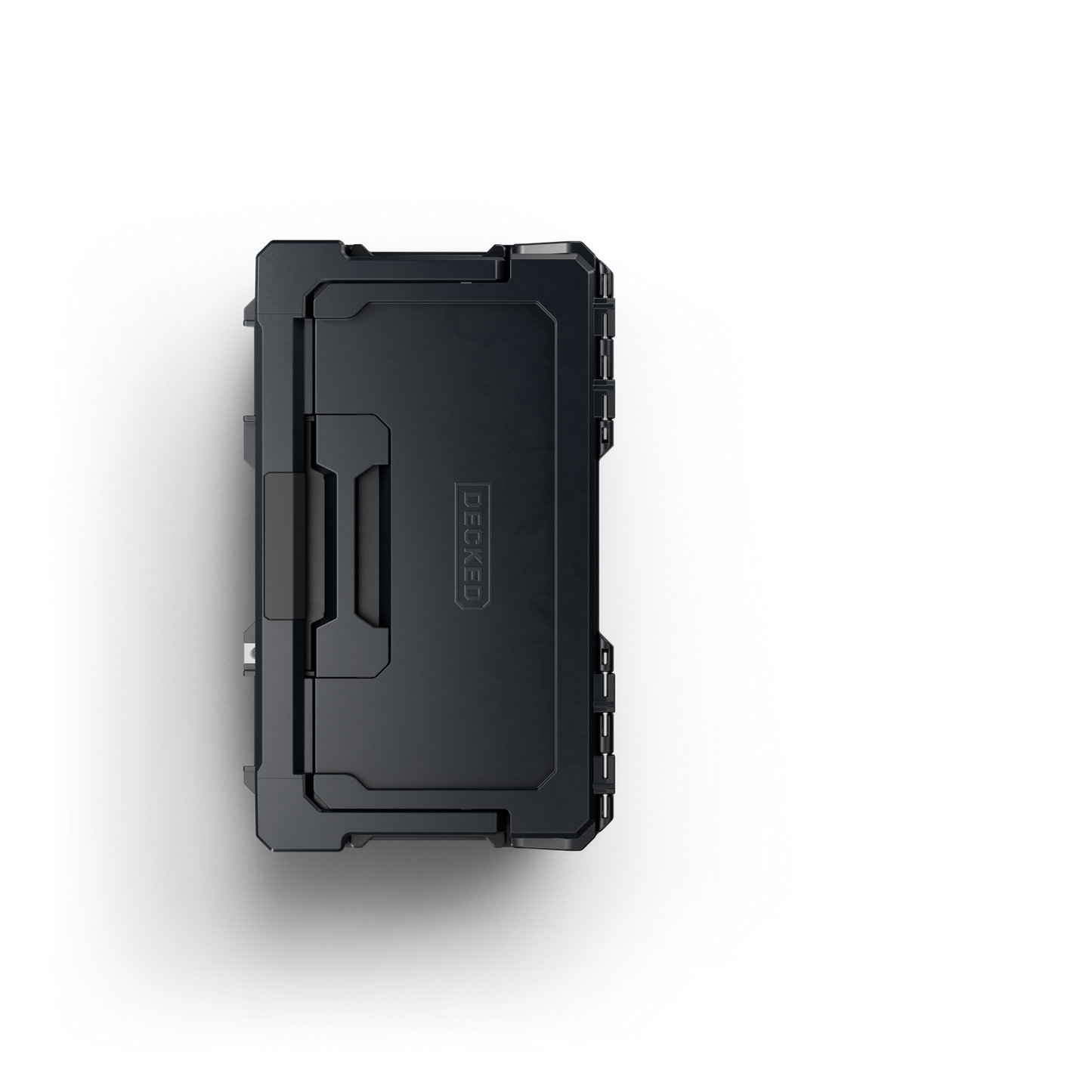 DECKED Sixer 16 Case - Includes one (1) weatherproof 16-liter latching case and one (1) Cargo Tray - In Black with black latches by DECKED